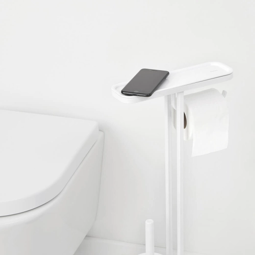 Стойка за тоалетна за четка и държач Brabantia MindSet Mineral Fresh White N