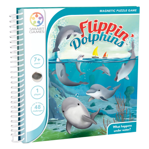 Логическа магнитна игра за път Smart Games Flipping Dolphins
