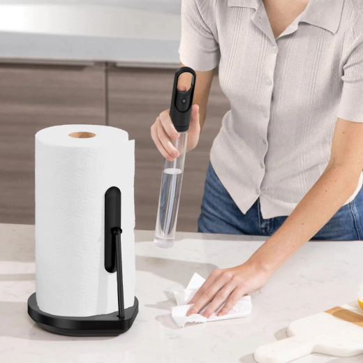Поставка за кухненска хартия Simplehuman с помпа, 38 см, черен мат
