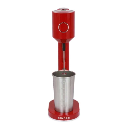 Фрапе машина Singer DM-1220SCR, червена