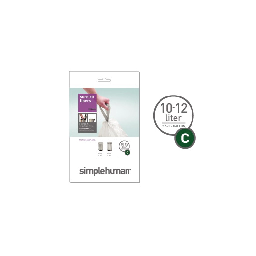 Торби за еднократна употреба Simplehuman за кошове с капацитет 10/12 л