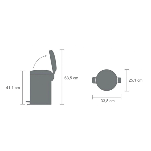 Кош за отпадъци Brabantia New Icon 12 л ( стомана гланц )