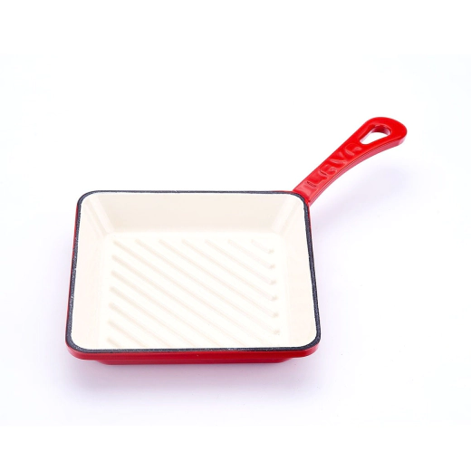 Чугунен грил тиган Lava Skillet 16 х 16 см, червен
