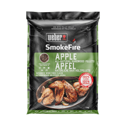Дървени пелети WEBER Apple (Ябълка) 9 кг