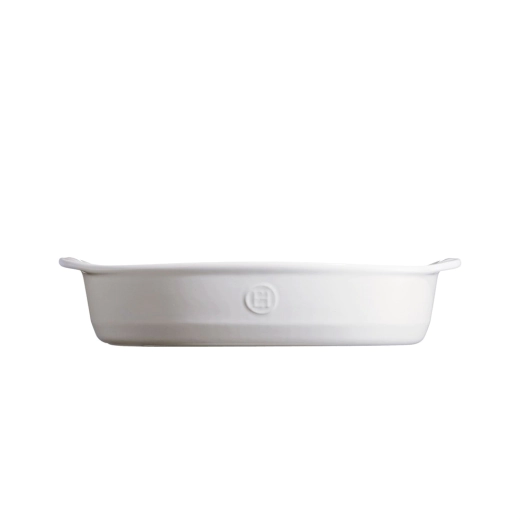 Керамична тава Emile Henry Oval Oven Dish 35х22,5 см - цвят бял