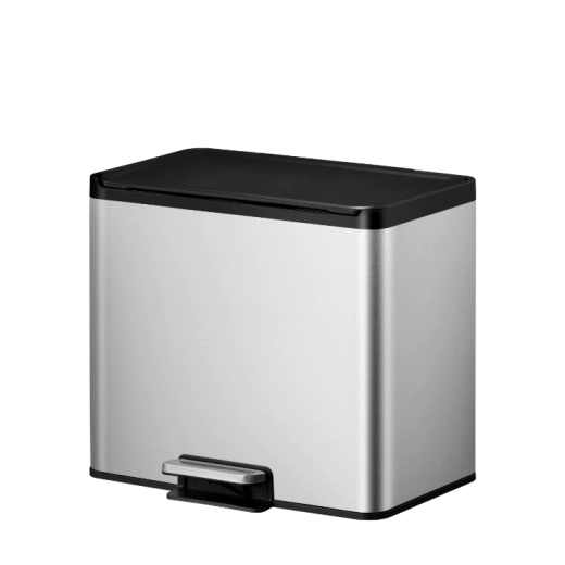Кош за разделно събиране на отпадъци с педал EKO EUROPE Essential 20 л + 9 л - матиран 