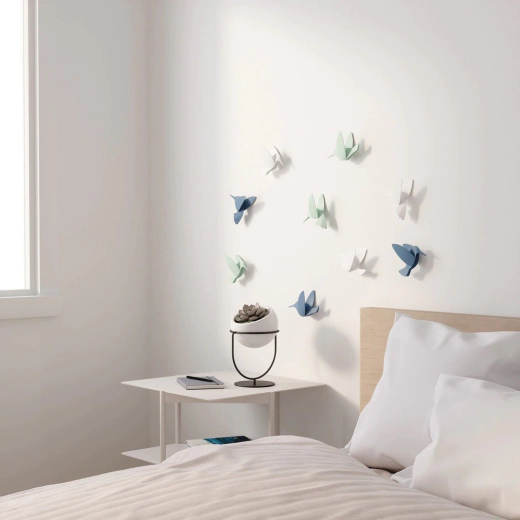 Комплект декорация за стена 9 бр. колибри Umbra Hummingbird - 3 цвятa