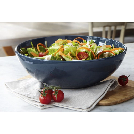 Керамична купа за салата Emile Henry Large Salad Bowl 28 см - цвят синьо-зелен