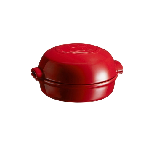 Керамична форма за печене с капак Emile Henry Cheese Baker 19,5 см - цвят червен