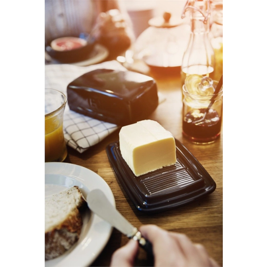 Керамичен съд за масло Emile Henry Butter Dish - цвят бял