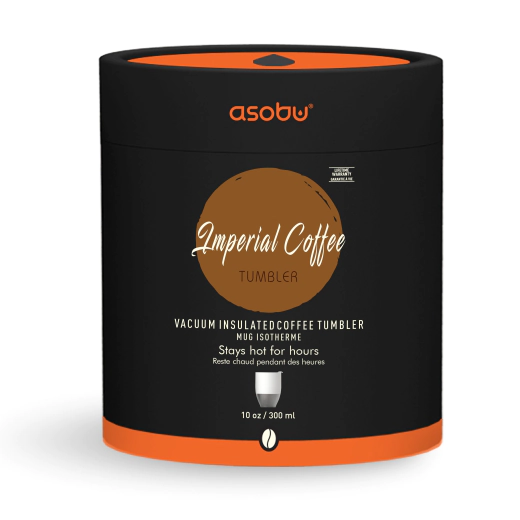 Двустенна термо чаша Asobu Imperial Coffeе 300 мл - цвят черен/инокс