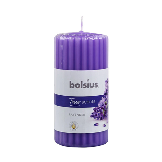 Ароматна свещ цилиндър Bolsius, 120/58 мм, лавандула