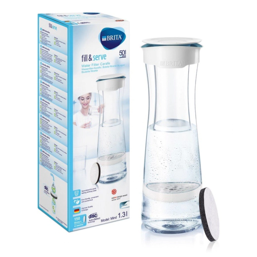Филтрираща гарафа за вода Brita Fill&Serve Mind, лента тюркоаз