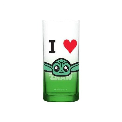 Стъклена чаша Disney Grogu Happy Face -  290 мл