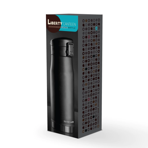 Двустенен термос с вакуумна изолация Asobu Liberty 500 мл - цвят черен/мед