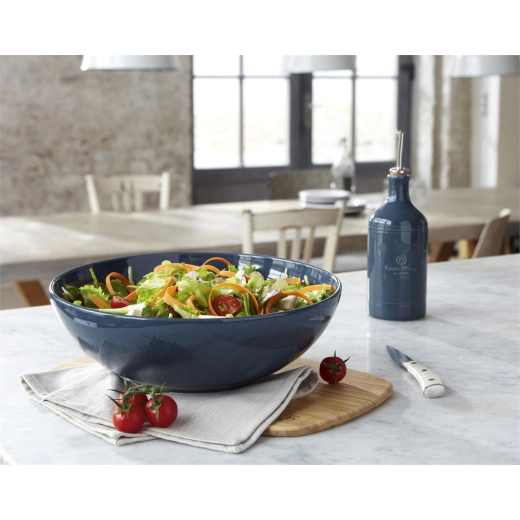 Керамична купа за салата Emile Henry Large Salad Bowl 28 см - цвят синьо-зелен