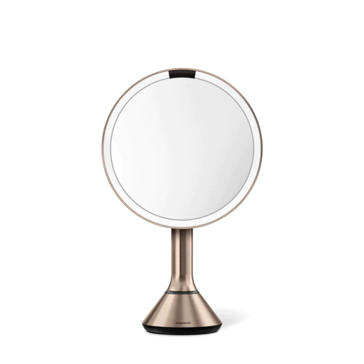Козметично огледало Simplehuman със сензор и Touch контрол на яркостта, златно