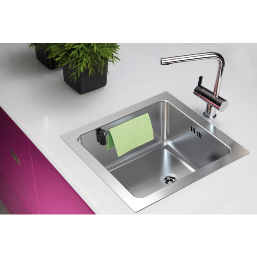 Магнитна пластмасова поставка за кухненска бърсалка Magisso Magnetic Kitchen Cloth Holder Plastic - черен