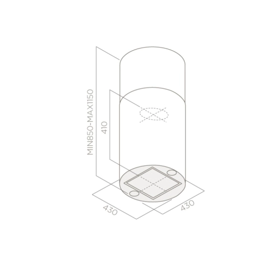 Аспиратор Elica Tube PRO ISLAND BL