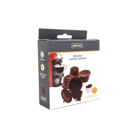 Комплект многократни кафе капсули за кафемашини Nerthus Dolce Gusto - 6 части