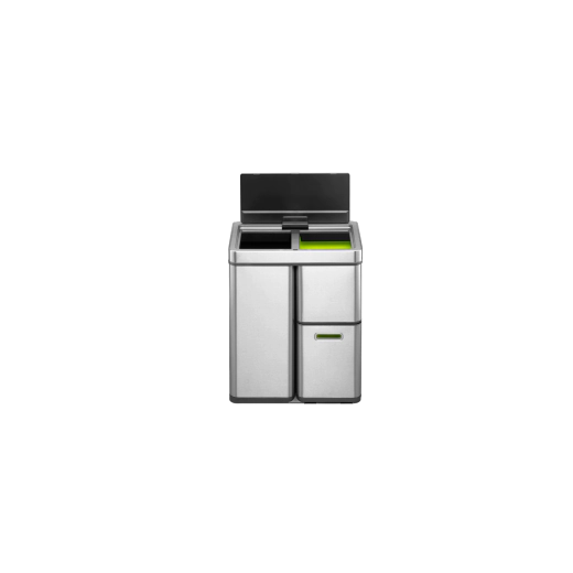 Сензорен кош за разделно събиране на отпадъци Eko Mirage Plus - 60 л (30+15+15) - мат