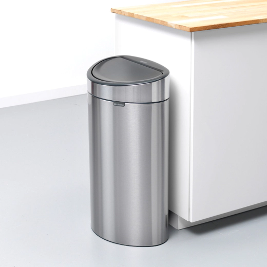 Кош за смет Brabantia Touch Bin New Matt Steel Fingerprint Proof, 40 л
