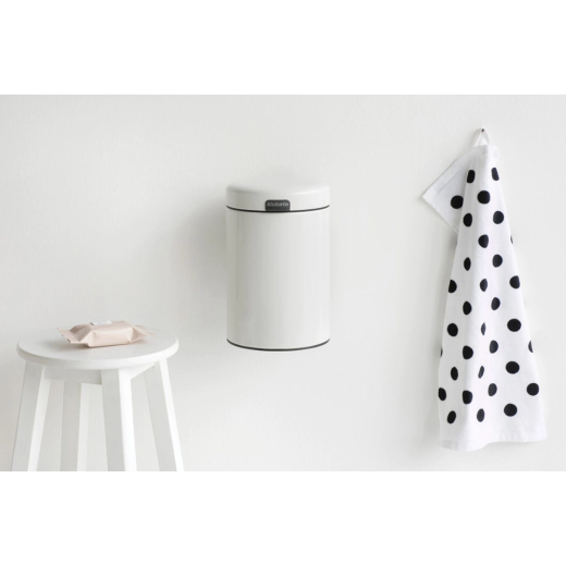 Стенен кош за смет Brabantia NewIcon White, 3 л
