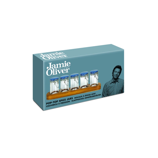 Комплект от 5 броя бурканчета за подправки със стойка Jamie Oliver