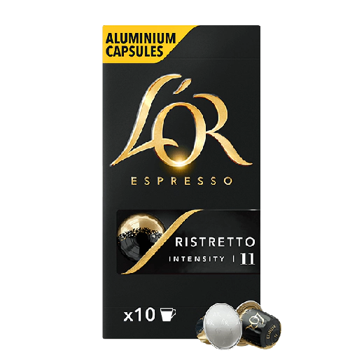 Алуминиеви кафе капсули за Nespresso L'OR Ristretto 10 x 5,2 г