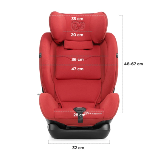 Столче за кола KinderKraft MYWAY 0 - 36 кг, червено