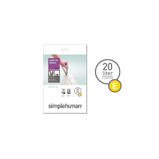 Торби за еднократна употреба за кошове с капацитет 20 л Simplehuman