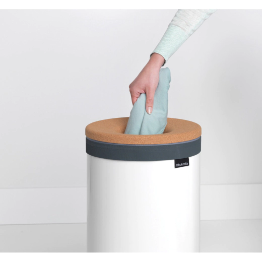 Кош за пране с корков капак Brabantia White, 35 л