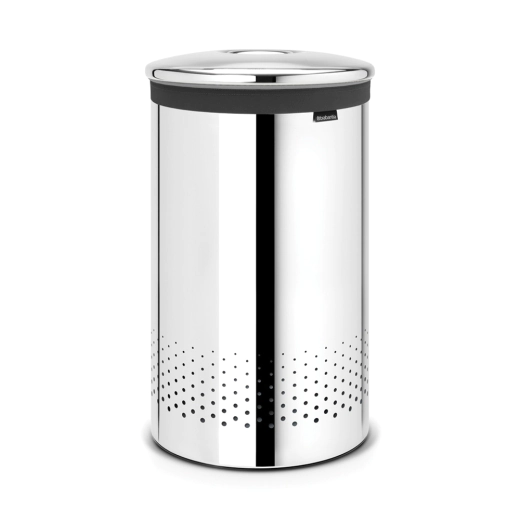 Кош за пране с метален капак Brabantia Brilliant Steel, 60 л