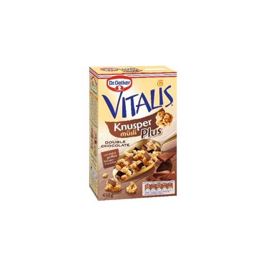 Хрупкаво мюсли плюс Dr. Oetker - двоен шоколад Vitalis, 450 г