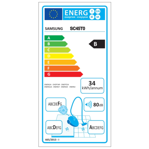 Прахосмукачка Samsung VCC45T0S3R/BOL