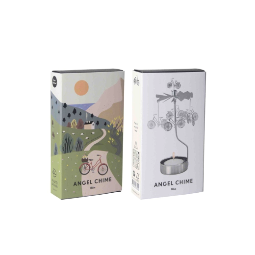 Декоративна въртяща се термо пирамида Pluto Bike Silver - 16.5 см
