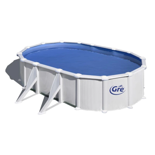 Бял сглобяем басейн Gre Atlantis, овал, 500 х 300 х 132 см, с пясъчен филтър