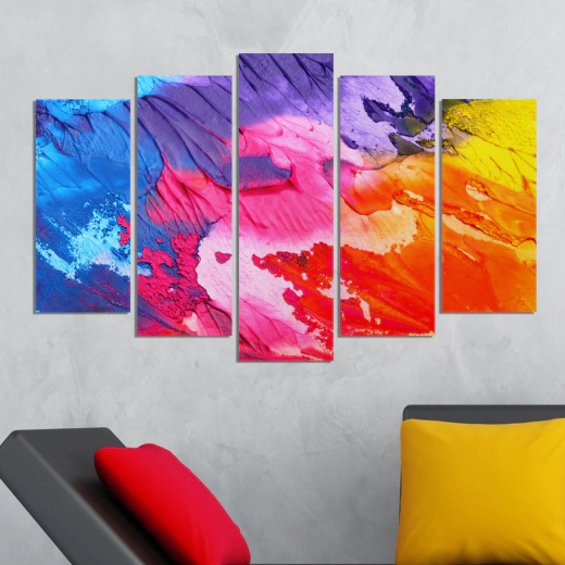 Декоративeн панел за стена с абстрактна живопис в свежи цветове Vivid Home
