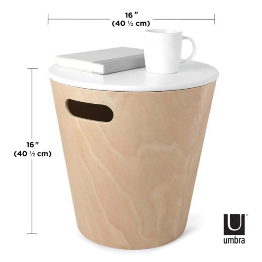 Дървена табуретка с място за съхранение Umbra Woodrow