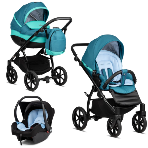 Бебешка количка Buba Zaza 3в1- 026 Sea Blue