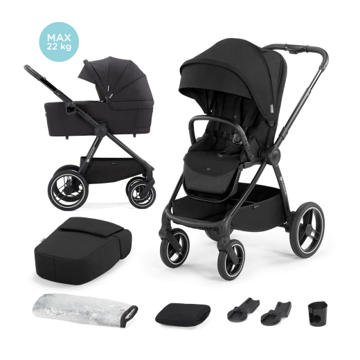 Бебешка количка Kinderkraft NEA 2в1, Midnight Black