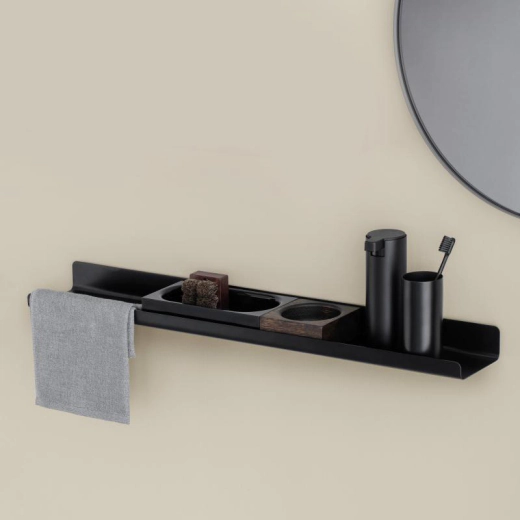 Рафт за стенен монтаж Blomus Modo - 71 см, черен