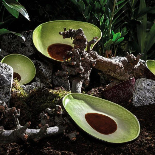 Чиния Bordallo Pinheiro Avocado Tropical Fruits дизаѝнерска керамика - 25.2 х 21.3 см