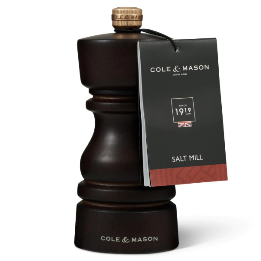 Мелничка за сол Cole & Mason London - 13 см, тъмен шоколад