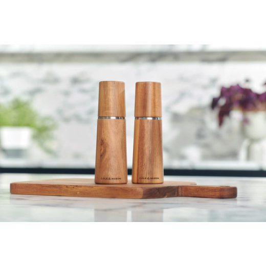 Комплект мелнички за сол и пипер Cole&Mason Marlow Acacia - 18,5 см