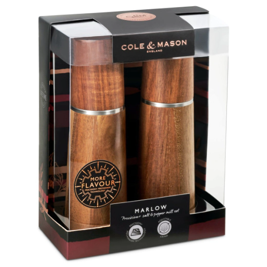 Комплект мелнички за сол и пипер Cole&Mason Marlow Acacia - 18,5 см
