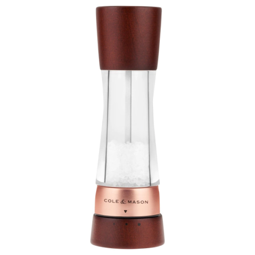 Мелничка за сол Cole&Mason Derwent chesnut rose gold - 19 см,  цвят орех / розово злато