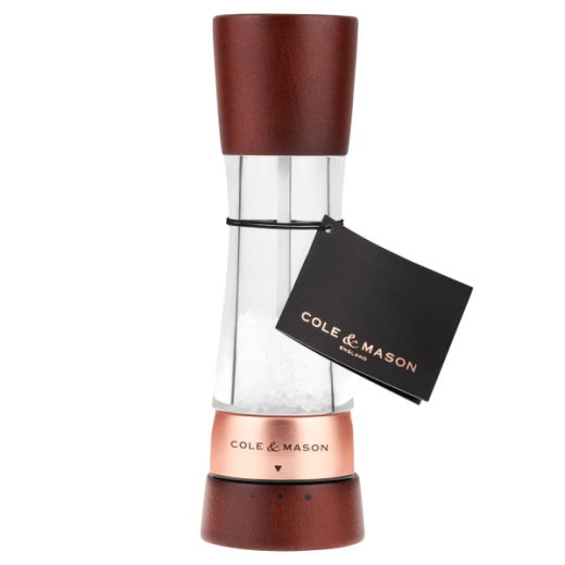 Мелничка за сол Cole&Mason Derwent chesnut rose gold - 19 см,  цвят орех / розово злато