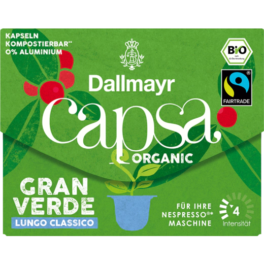 Кафе капсули Dallmayr Gran Verde capsa Lungo Classico, 10 броя