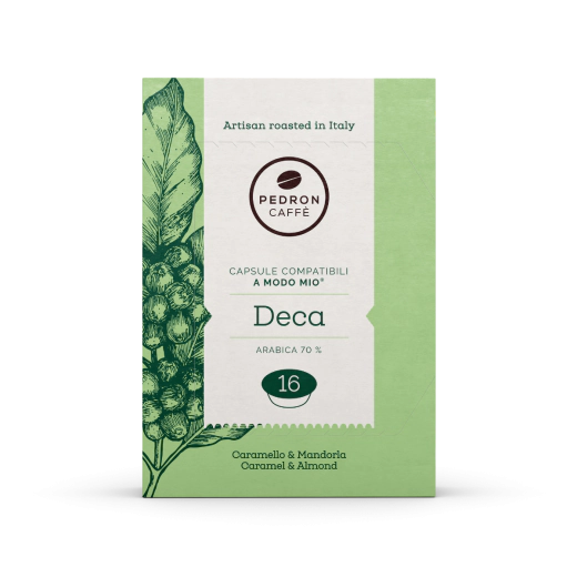 Кафе капсули “A Modo Mio” Pedron Caffè Decaffeinated 70% Арабика, 16 броя